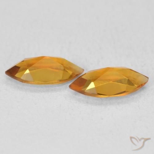 0.89 ct natürliche Dunkelorange Citrin-Edelsteine, Marquise, VS