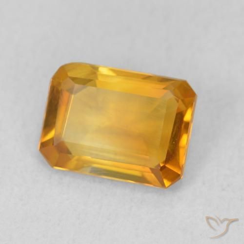 9,17 ctw natürlicher Mittel Orange-Gold Citrin, Oktagonschliff, VVS-VS