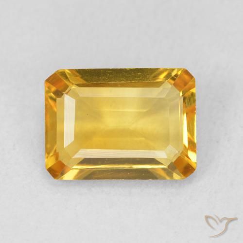 1.22ct Natürlicher Golden Citrin, Smaragdschliff, VVS