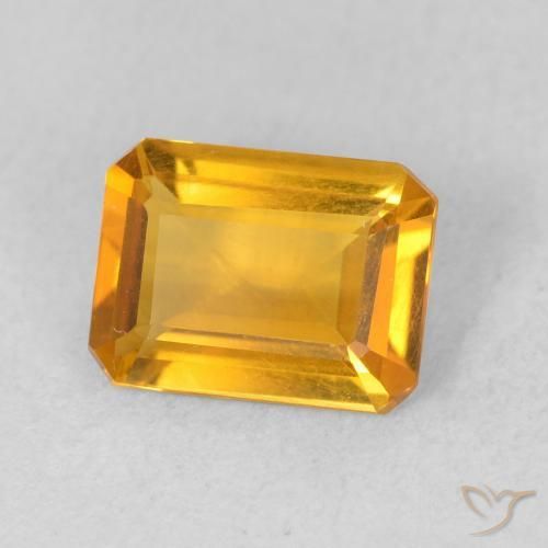 9,17 ctw natürlicher Orange-Gold Citrin, Oktagonschliff, VS