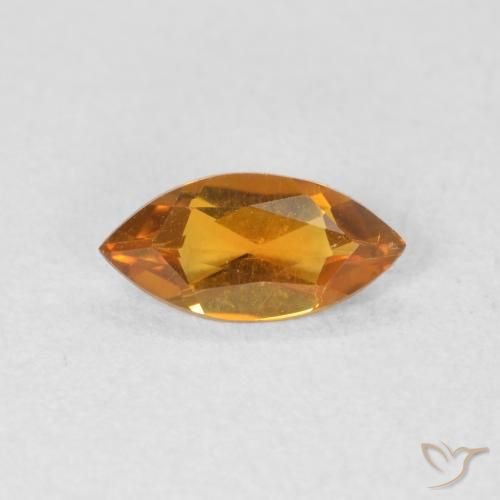 0.43ct Natürlicher Mittelorange Citrin, Marquise, VVS-VS