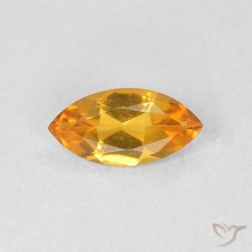 0.44ct Natürlicher Tiefes Orange-Gold Citrin, Marquise, VVS-VS