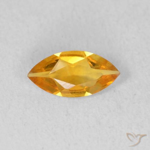 0.42ct Natürlicher Tiefes Orange-Gold Citrin, Marquise, VVS-VS