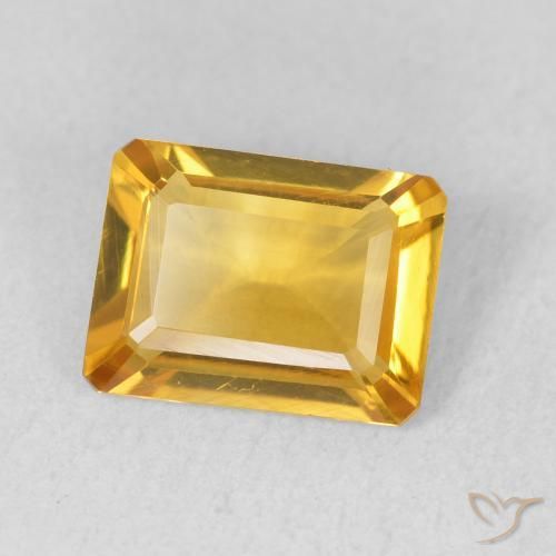 9,17 ctw natürlicher Mittelgold Citrin, Oktagonschliff, VVS