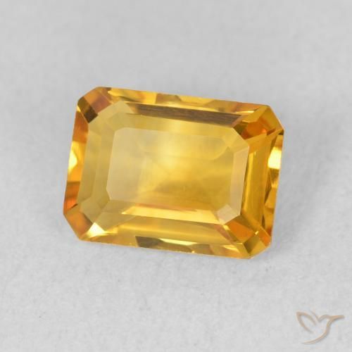 9,17 ctw natürlicher gold-orange Citrin, Oktagonschliff, VVS
