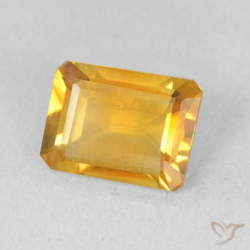 9,17 ctw natürlicher gold-orange Citrin, Oktagonschliff, VS