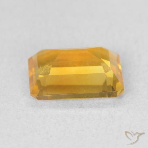 9,17 ctw natürlicher gold-orange Citrin, Oktagonschliff, VS