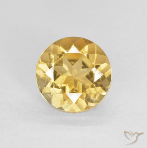 1.17ct Natürlicher hellgelb Citrin, Runden, VS