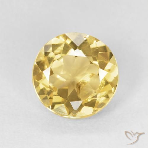 1.72ct Natürlicher Helles Gold-Gelb Citrin, Runden, VS
