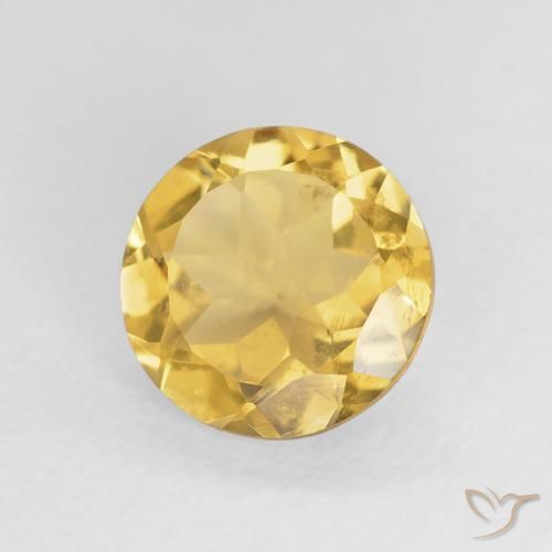 9,17 ctw natürlicher Hell Gold Citrin, Runden, VS