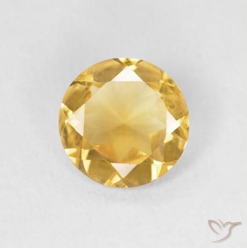 0.97ct Natürlicher Golden Citrin, Runden, VS