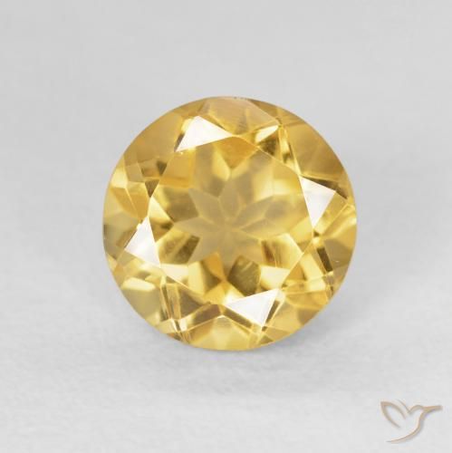 1.86ct Natürlicher Golden Citrin, Runden, VS