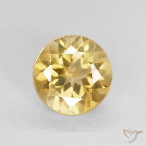 1.05ct Natürlicher Golden Citrin, Runden, VS
