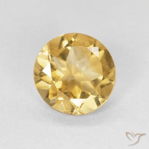 1.02ct Natürlicher Mittleres Gold Citrin, Runden, VS