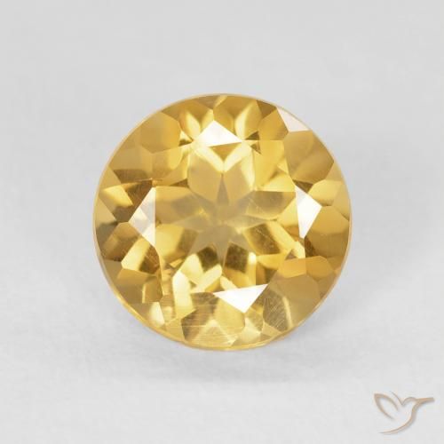 1.67ct Natürlicher Golden Citrin, Runden, VS