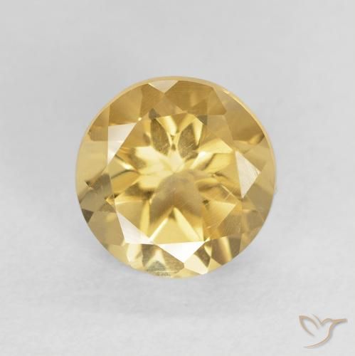 1.66ct Natürlicher Golden Citrin, Runden, VS