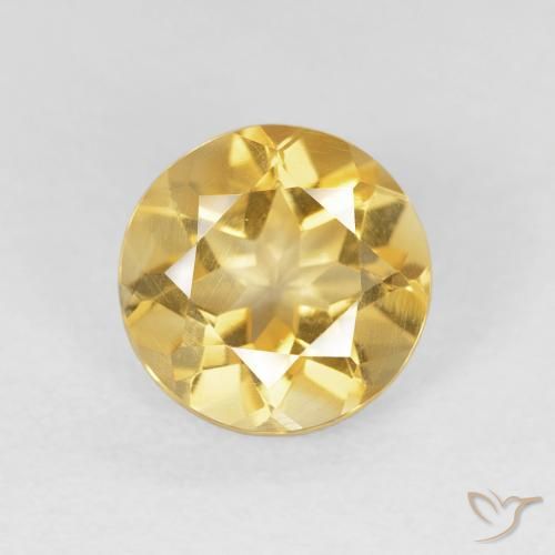 1.56ct Natürlicher Mittleres Gold Citrin, Runden, VS
