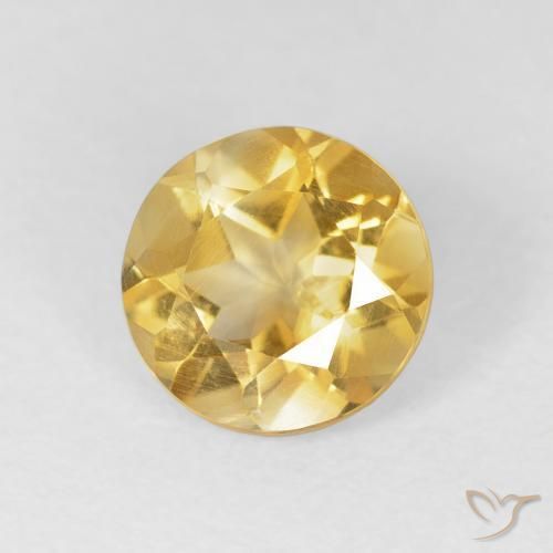 9,17 ctw natürlicher Mittleres Gold Citrin, Runden, VS