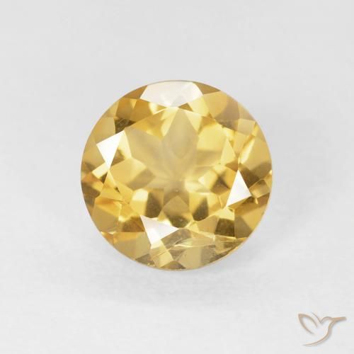 1.74ct Natürlicher Mittleres Gold Citrin, Runden, VS