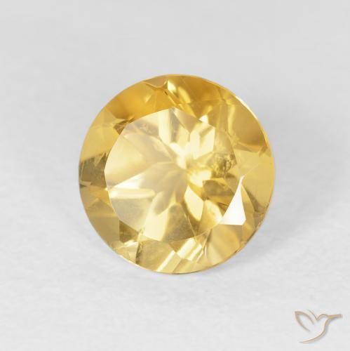 9,17 ctw natürlicher Mittleres Gold Citrin, Runden, VVS-VS