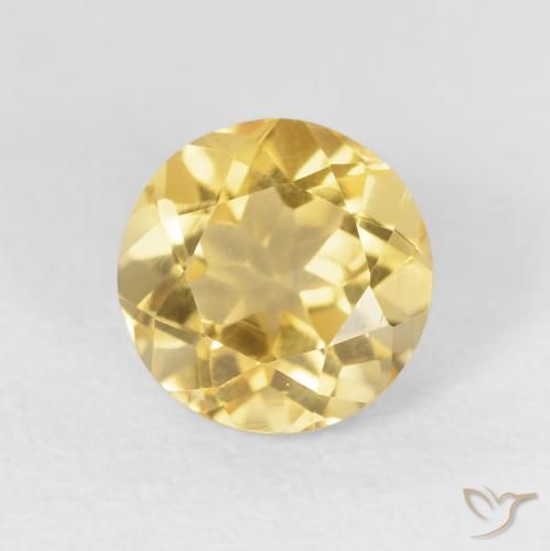 2.00ct Natürlicher Golden Citrin, Runden, VVS-VS