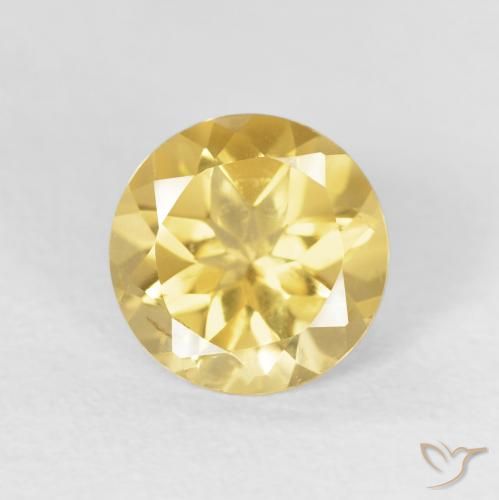 1.73ct Natürlicher gold-orange Citrin, Runden, VVS-VS