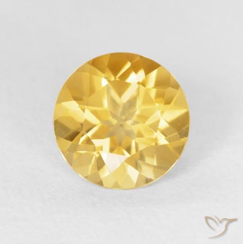 1.77ct Natürlicher Helles Gold Citrin, Runden, VVS-VS