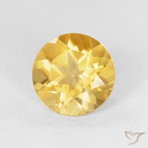 9,17 ctw natürlicher Helles Gold Citrin, Runden, VVS-VS