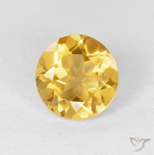 1.54ct Natürlicher Helles Gold Citrin, Runden, VVS-VS