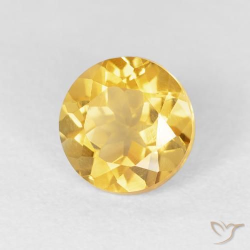9,17 ctw natürlicher Helles Gold Citrin, Runden, VVS-VS