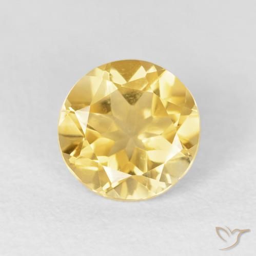 1.61ct Natürlicher Golden Citrin, Runden, VVS-VS
