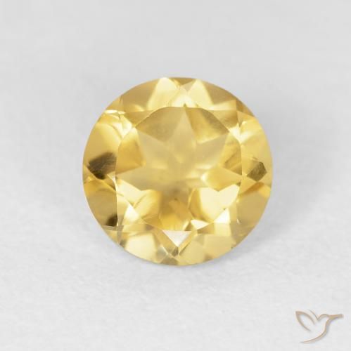 1.21ct Natürlicher Golden Citrin, Runden, VVS-VS