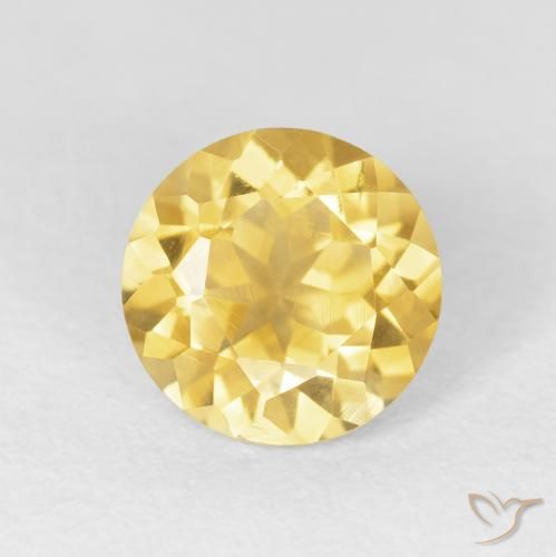 1.95ct Natürlicher Mittleres Gold Citrin, Runden, VVS-VS