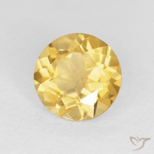 9,17 ctw natürlicher Mittleres Gold Citrin, Runden, VVS-VS