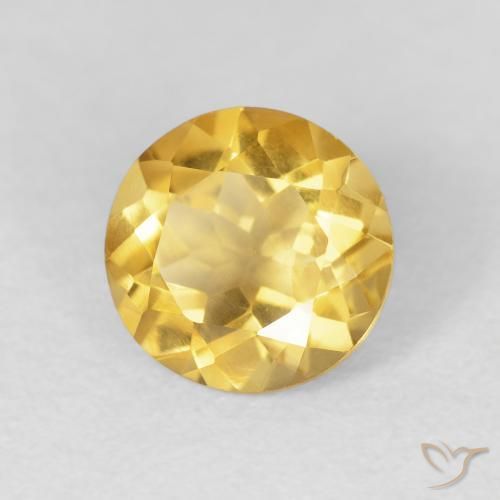 9,17 ctw natürlicher Mittleres Gold Citrin, Runden, VVS
