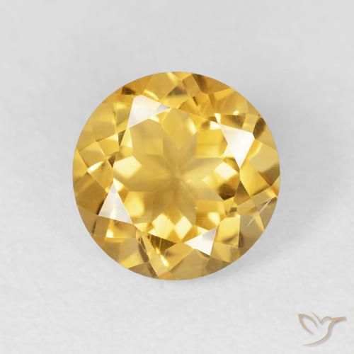 1.90ct Natürlicher Mittleres Gold Citrin, Runden, VVS
