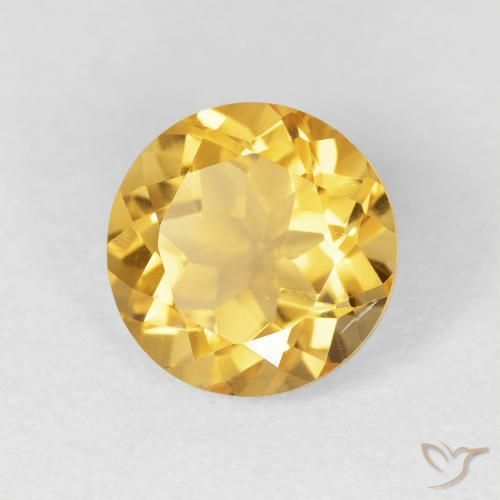 9,17 ctw natürlicher Mittleres Gold Citrin, Runden, VVS