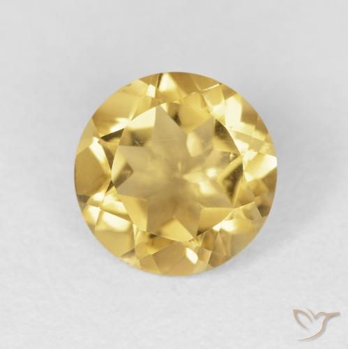 1.48ct Natürlicher gold-orange Citrin, Runden, VVS