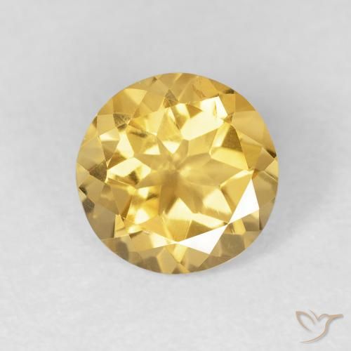 1.61ct Natürlicher Golden Citrin, Runden, VVS