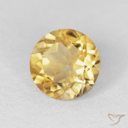 9,17 ctw natürlicher Mittleres Gold Citrin, Runden, VVS