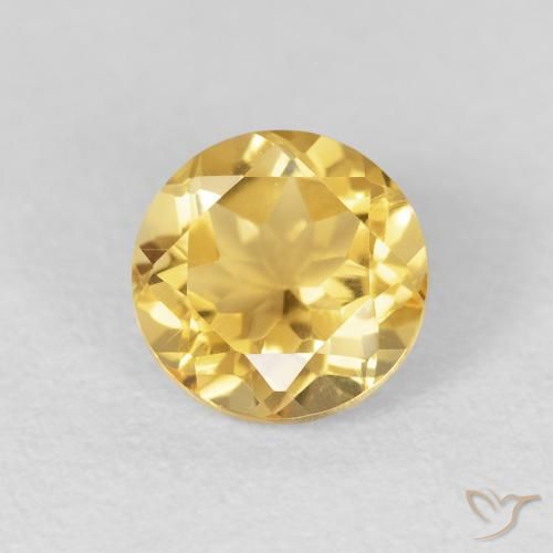 1.31ct Natürlicher Mittleres Gold Citrin, Runden, VVS-VS