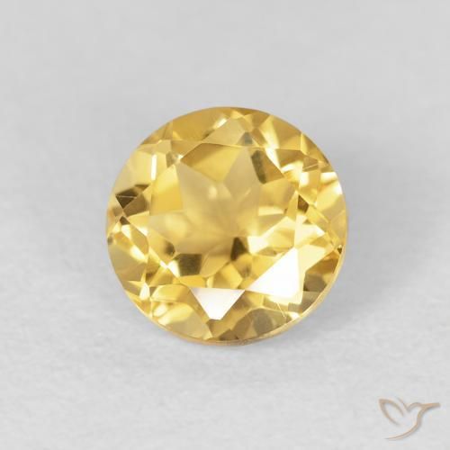 9,17 ctw natürlicher Mittleres Gold Citrin, Runden, VVS-VS