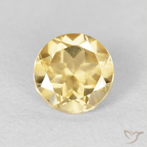 0.99ct Natürlicher Golden Citrin, Runden, VVS