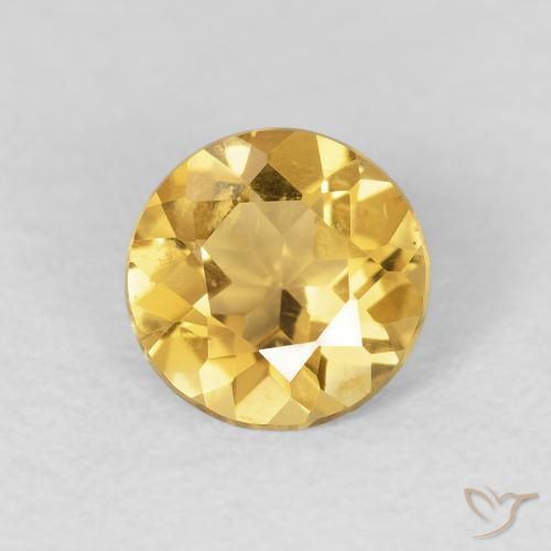 9,17 ctw natürlicher Helles Gold Citrin, Runden, VVS