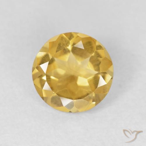 9,17 ctw natürlicher Mittleres Gold Citrin, Runden, VVS-VS