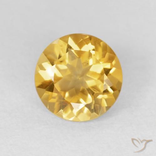 1.70ct Natürlicher Helles Gold Citrin, Runden, VVS-VS