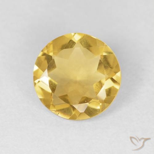 1.32ct Natürlicher Golden Citrin, Runden, VVS-VS