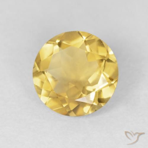 9,17 ctw natürlicher Mittleres Gold Citrin, Runden, VVS-VS