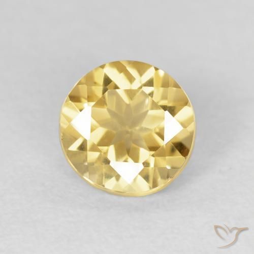 1.13ct Natürlicher Hell Gold Citrin, Runden, VVS-VS