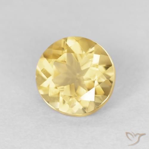 9,17 ctw natürlicher Hell Gold Citrin, Runden, VVS-VS